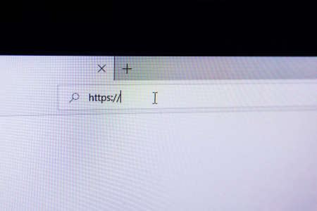 browser address bar on the screen with the inscription https