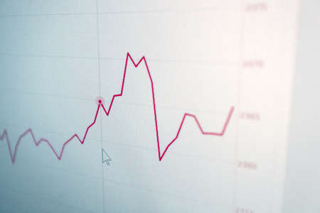part of the trading schedule with positive dynamics on the monitor screen