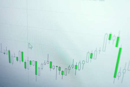 part of the trading schedule with positive dynamics on the monitor screen