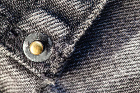 gray denim with riveting, background, texture, macro