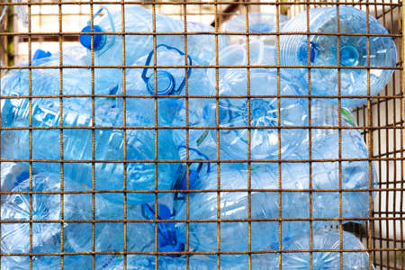 plastic bottles in a separate waste container