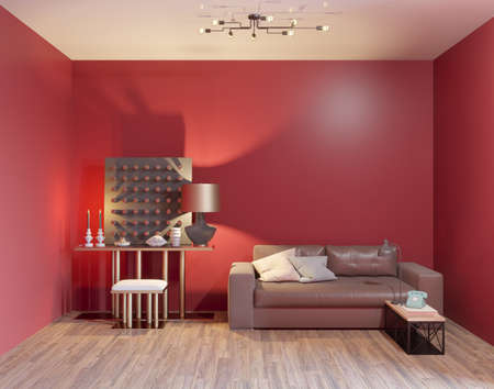 Luxury loft living room interior