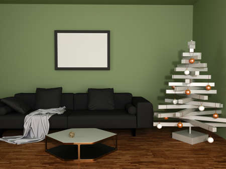 3d rendering of new modern living room interior designの写真素材