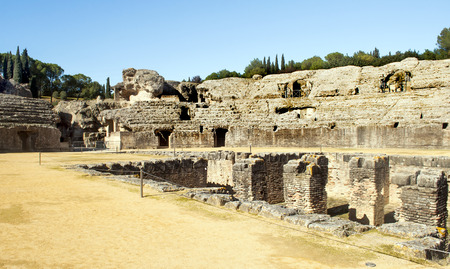 Roman ruins of ItÃ¡lica in Andalusiaの写真素材