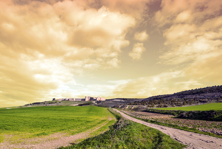 Castle in the fields of Valladolidのeditorial素材