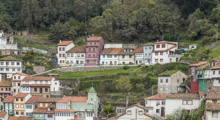 Cangas de Onis village in Asturiasの写真素材