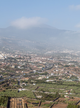 View of the Teide from the valley of La Orotavaの写真素材