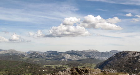 Mountains on a sunny day in the Sierra de Grazalema In Spainの写真素材