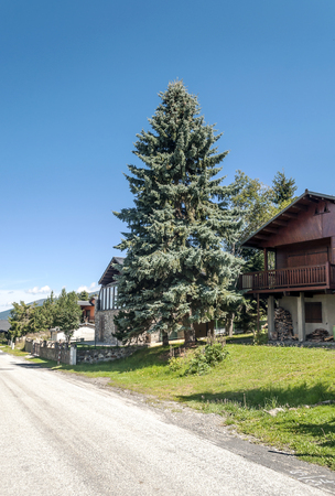 Cottage in the south of France in the Pyrenees mountainsの写真素材