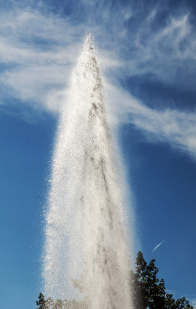 Water jets in vertical in a river