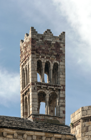 Romanesque stone church in Girona in the Pyrenees mountainsの写真素材