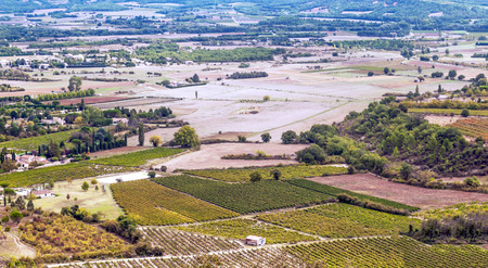 Mountains in the alps of France on a cloudy dayの写真素材