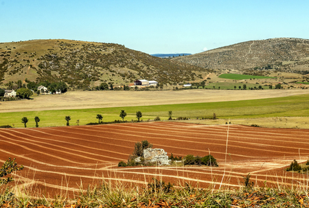 Mountains in the alps of France on a cloudy dayの写真素材