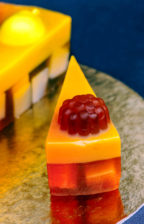 Flavored cake of different colorsの写真素材