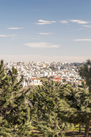 Amman capital of Jordan in Asia on a cloudy day.の写真素材