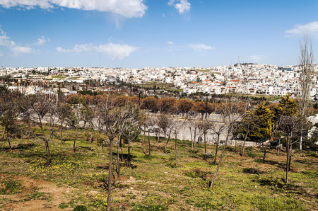 Amman capital of Jordan in Asia on a cloudy day.の写真素材