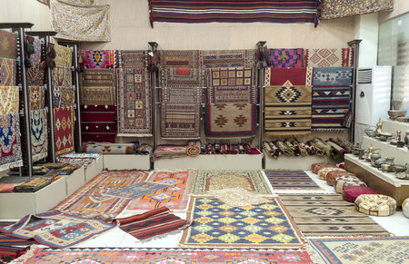 Amman, JORDAN-FEBRUARY 2015. Carpet store in Amman the capital of jordan.のeditorial素材