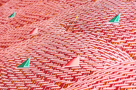 Background of different colors with geometric figuresの写真素材