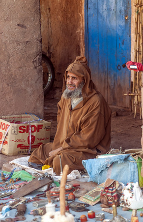 MARRAKESH, MOROCCO - JULY 2015. Streets of Marrakesh with anonymous people walking through them. The city has the largest traditional market in the country and one of the busiest squares in Africa and the world. It possesses numerous monuments heritage ofのeditorial素材