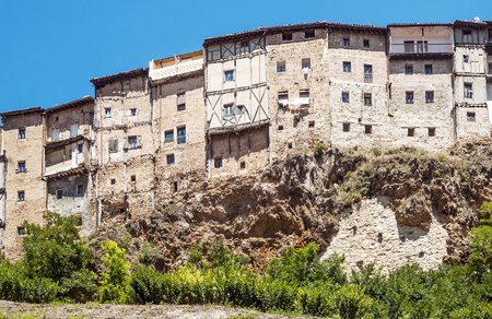 Village of Frias in the Spanish province of Burgos on a sunny day.の写真素材