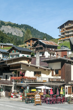 MEGEVE, AUVERNIA, FRANCE-SEPTEMBER 2015. Megeve is a commune and locality located in the RhÃ´ne-Alpes region, in the department of Haute-Savoie, in the district of Bonneville. Megeve is also an important ski resort and one of the most outstanding winter tのeditorial素材