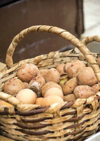 Outdoor egg basketの写真素材
