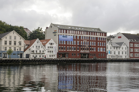 Stavanger, Norway-September 2016. Anonymous person walking around Stavanger. Stavanger is a city in southwestern Norway. The cathedral of Stavanger, located in the center, was erected at the time of the founding of the city in the 12th century. The Stavanのeditorial素材