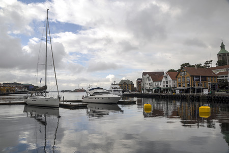 Stavanger, Norway-September 2016. Anonymous person walking around Stavanger. Stavanger is a city in southwestern Norway. The cathedral of Stavanger, located in the center, was erected at the time of the founding of the city in the 12th century. The Stavanのeditorial素材