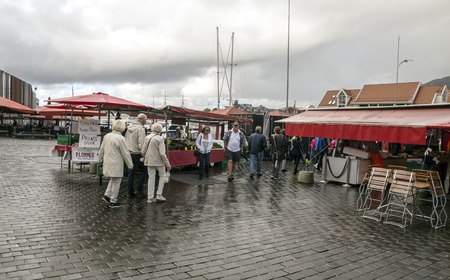 Stavanger, Norway-September 2016. Anonymous person walking around Stavanger. Stavanger is a city in southwestern Norway. The cathedral of Stavanger, located in the center, was erected at the time of the founding of the city in the 12th century. The Stavanのeditorial素材