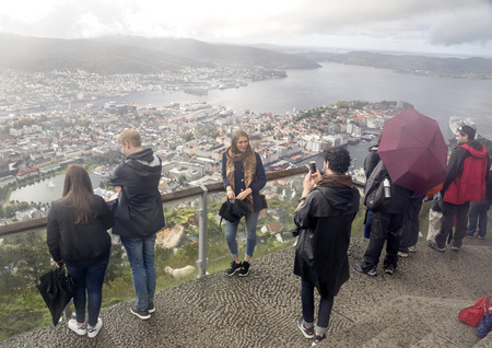 Stavanger, Norway-September 2016. Anonymous person walking around Stavanger. Stavanger is a city in southwestern Norway. The cathedral of Stavanger, located in the center, was erected at the time of the founding of the city in the 12th century. The Stavanのeditorial素材