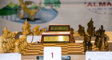 GIBRALTAR, UNITED KINGDOM-JANUARY 2017. Gibraltar international chess Open. It is the most important open chess in the world where the best players in the world participate.のeditorial素材