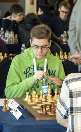 GIBRALTAR, UNITED KINGDOM-JANUARY 2017. Gibraltar international chess Open. It is the most important open chess in the world where the best players in the world participate.のeditorial素材
