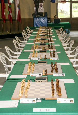 Benasque, Aragon, Spain-July 2017. Benasque international chess Open. It is the most important open chess in the world where the best players in the world participateのeditorial素材