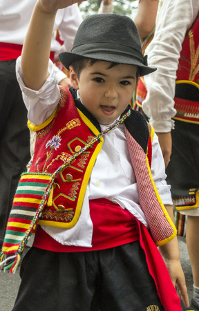 La Orotava, Tenerife, Spain-June 2018. The Pilgrimage of San Isidro Labrador, in La Orotava. The festival is declared of National Tourist Interest and is celebrated after Corpus Christi. The pilgrimage, originated in the seventeenth century, runs through のeditorial素材