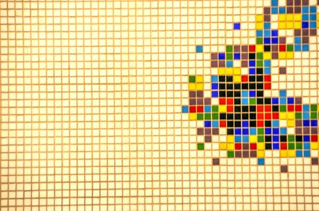 Golden background forming little squaresの写真素材