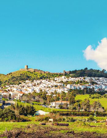 Casares in the mountains in Andalusia in the south of Spainの写真素材
