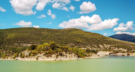 Lake in the mountains of the Pyrenees in a sunny day in the north of Spainの写真素材