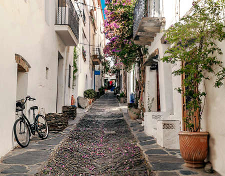 Street of Cadaques in Catalonia