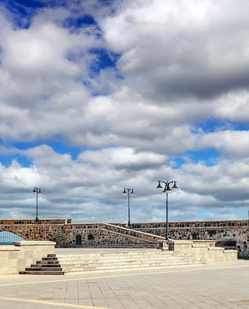 Puerto de la Cruz in the canary island of Tenerifeの写真素材