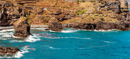 Atlantic ocean in the Canary Island with waves in the seaの写真素材