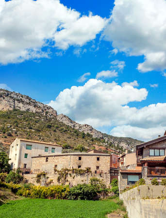 Rural village in the Catalonia pyrenees mountainsの写真素材