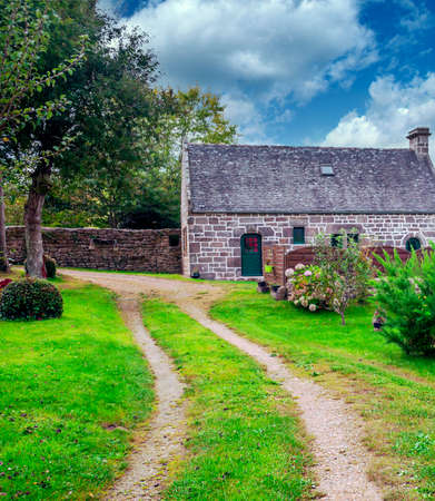 Rural village in the north of France in a sunny dayの写真素材