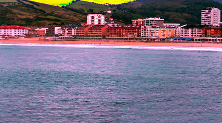 Coast of San Sebastian in the north of Spain in the Cantabrian sea