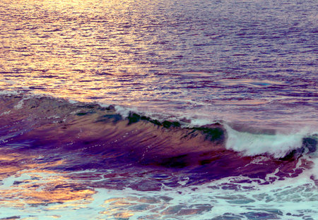 Coast of San Sebastian in the north of Spain in the Cantabrian seaの写真素材