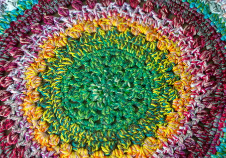 Colorful wool blankets forming a background