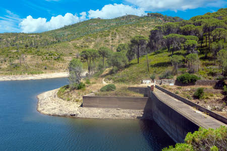 Lake in Huelva province in the south of Spain in a sunny dayの写真素材