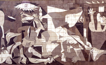 Guernica, Spain-September 2018. Picture of Picasso's Guernicaのeditorial素材