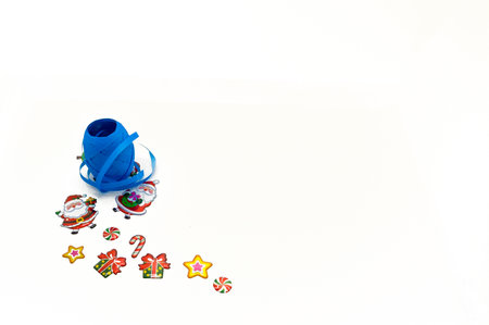 Christmas card in white backgroundの写真素材