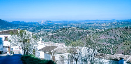 White village in the mountains of Casiz in a sunny day