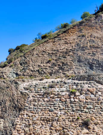 Mountains elevated in Malaga rpvince with trees in the top